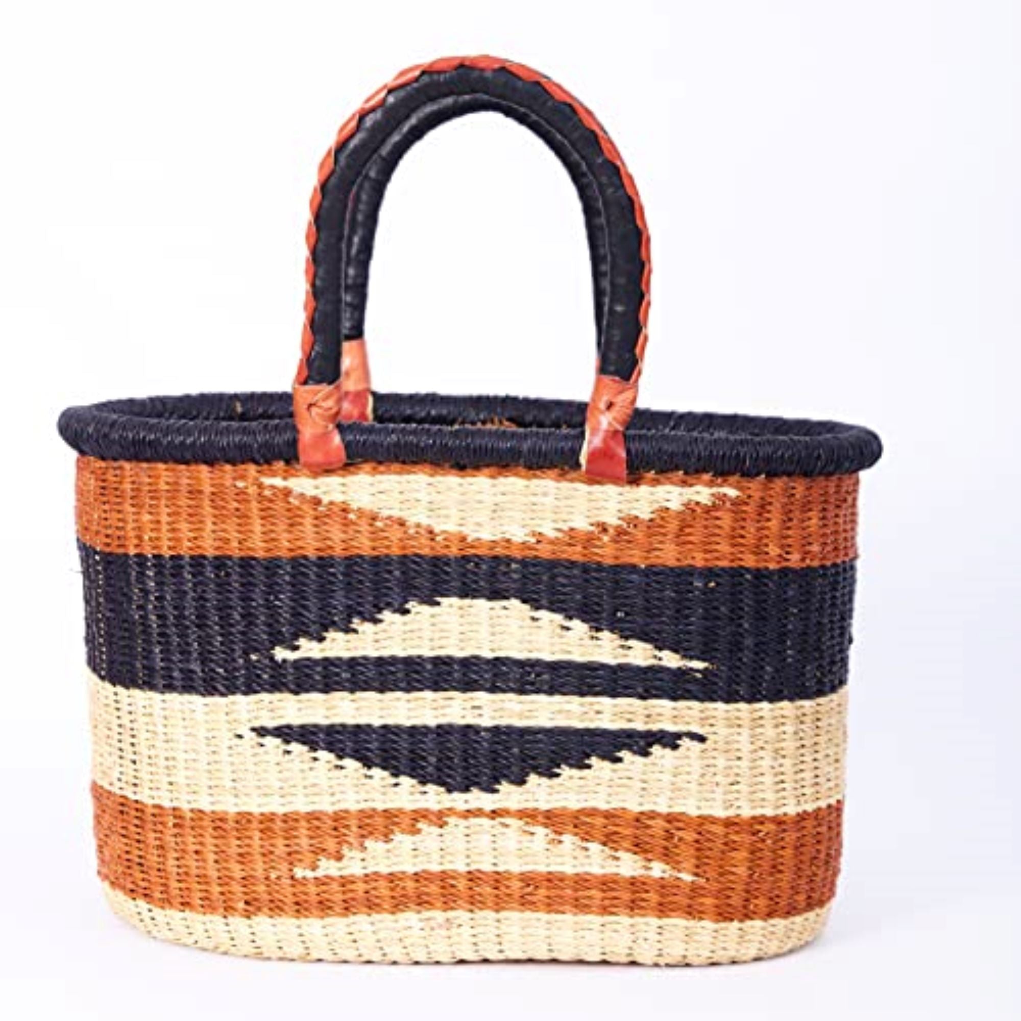 Handwoven Grass Basket<br>Oval Style