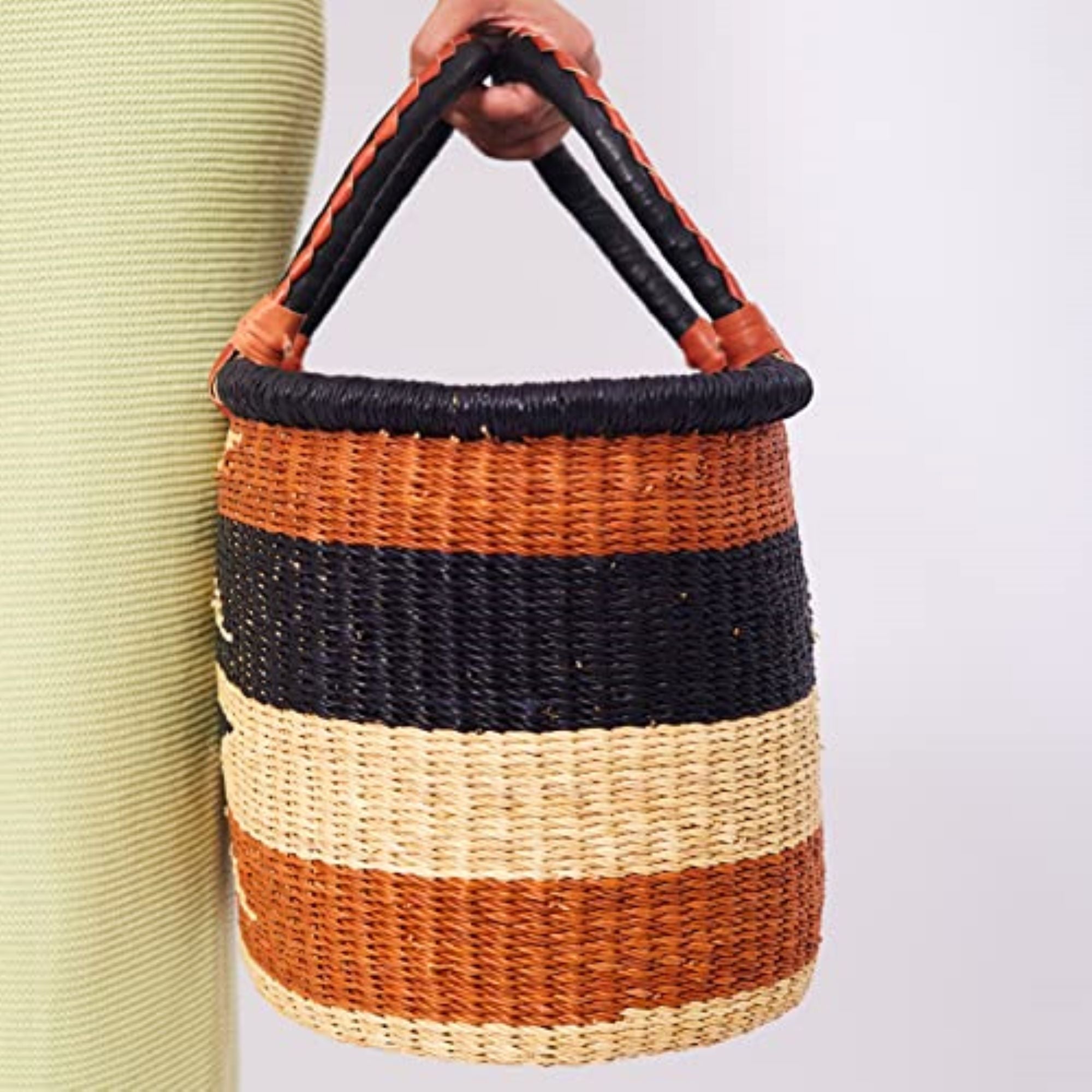 Handwoven Grass Basket<br>Oval Style