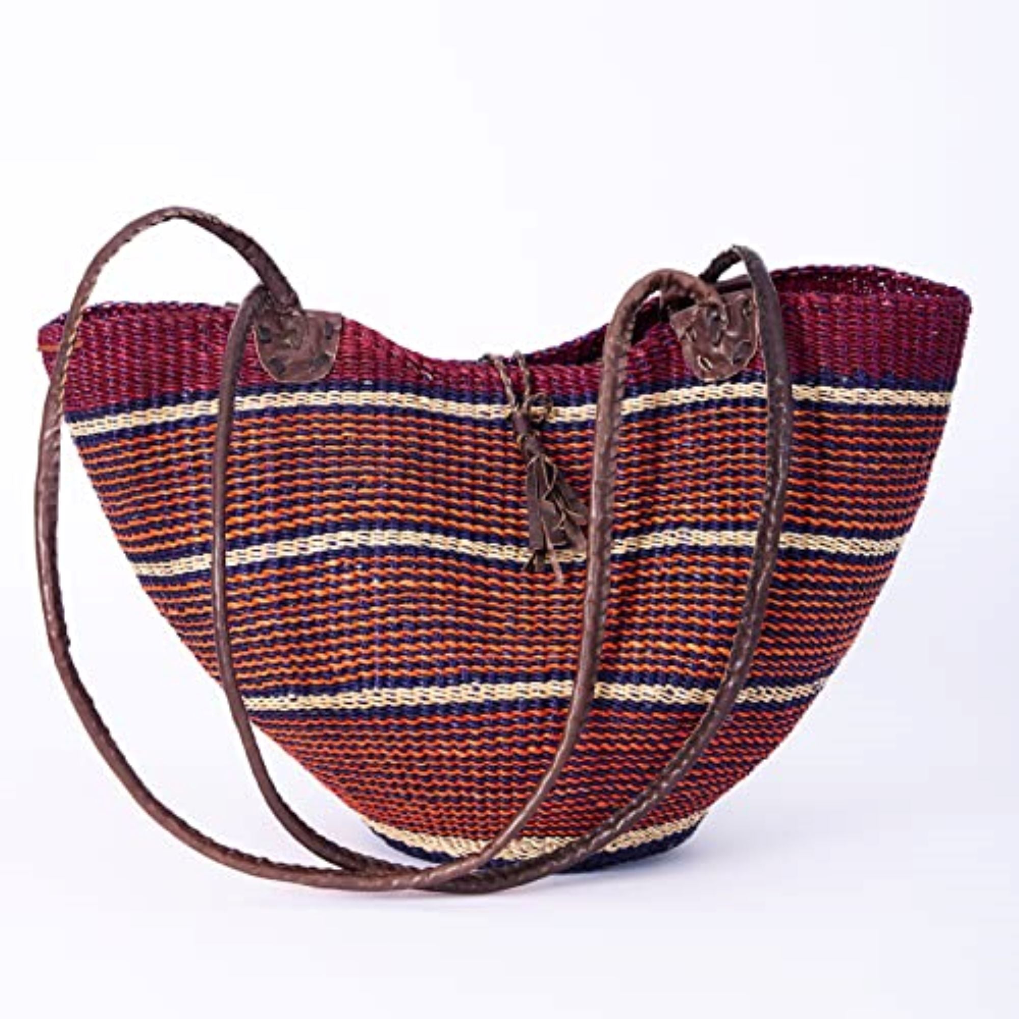 Handwoven Grass Basket<br>Shoulder Bag