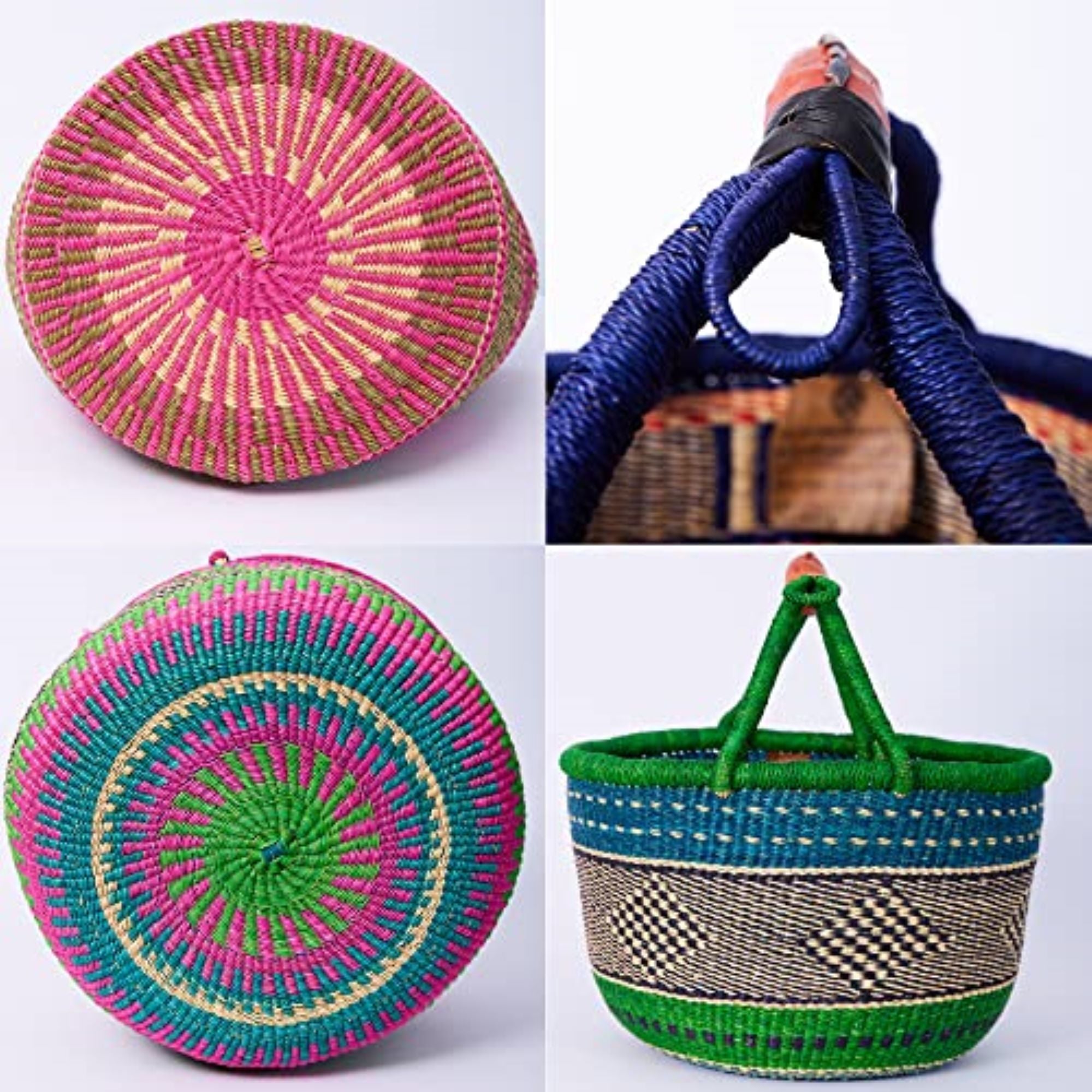 Handwoven Grass Basket<br>Market Style