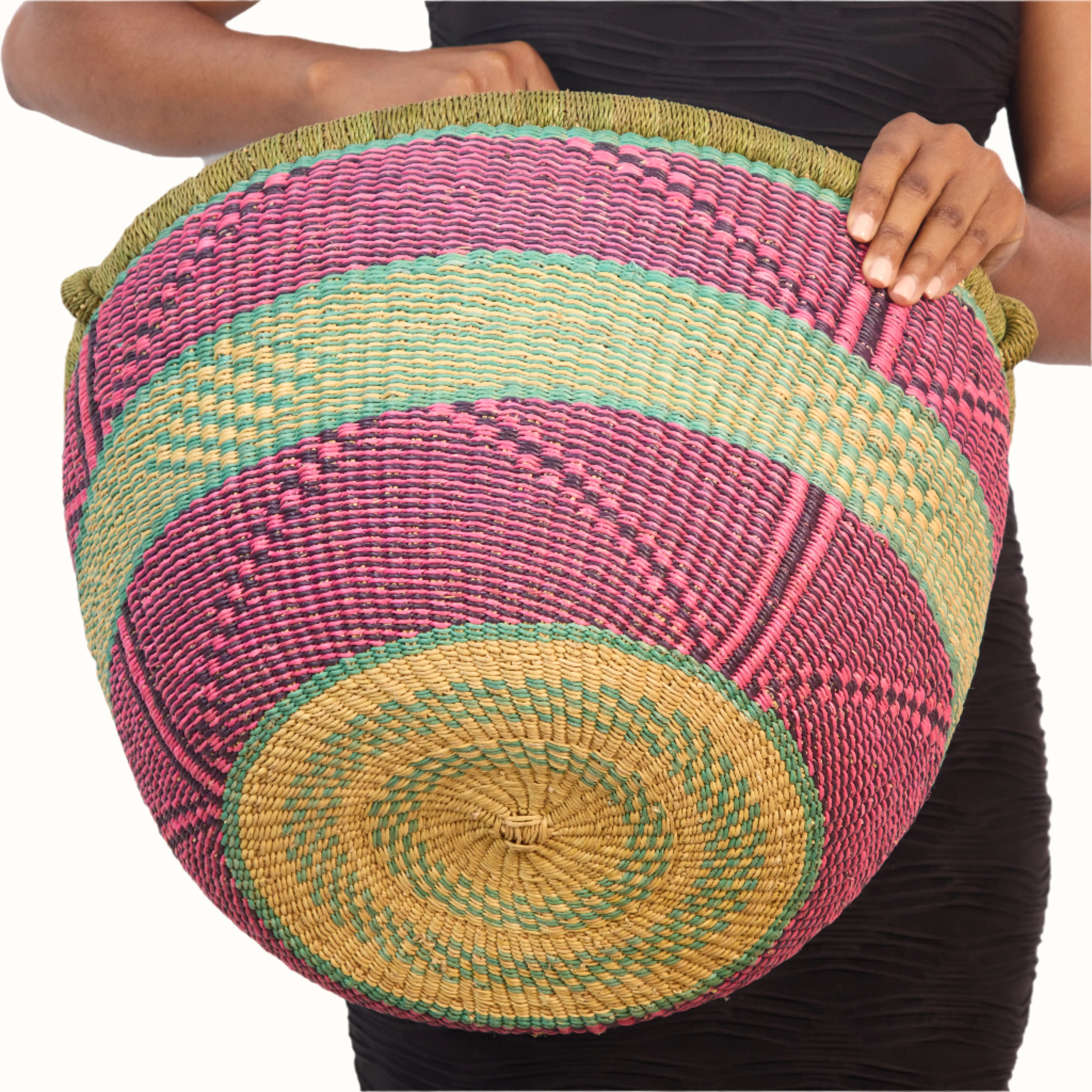 Handwoven Grass Basket<br>Market Style