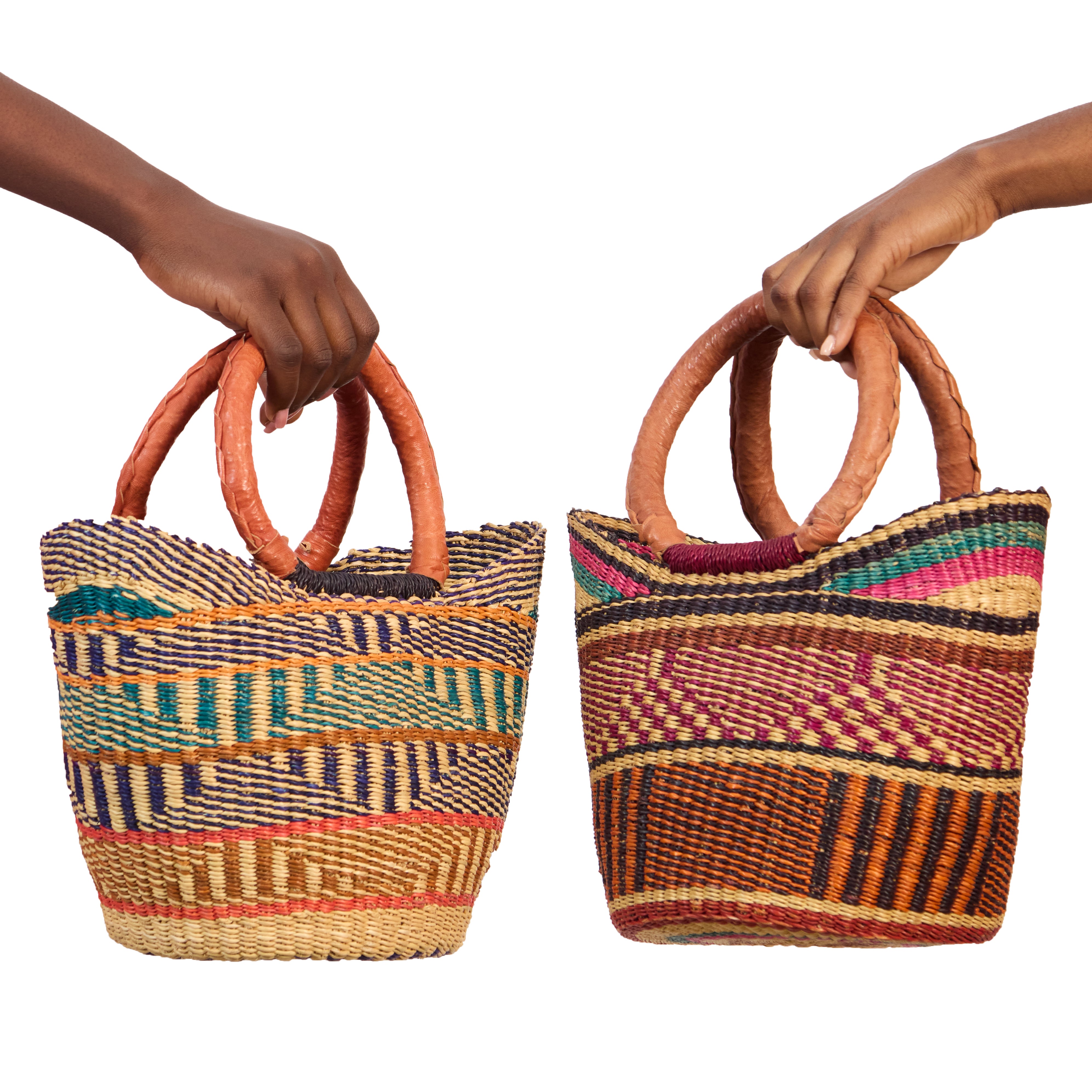 Handwoven Grass Basket<br>Winged Style