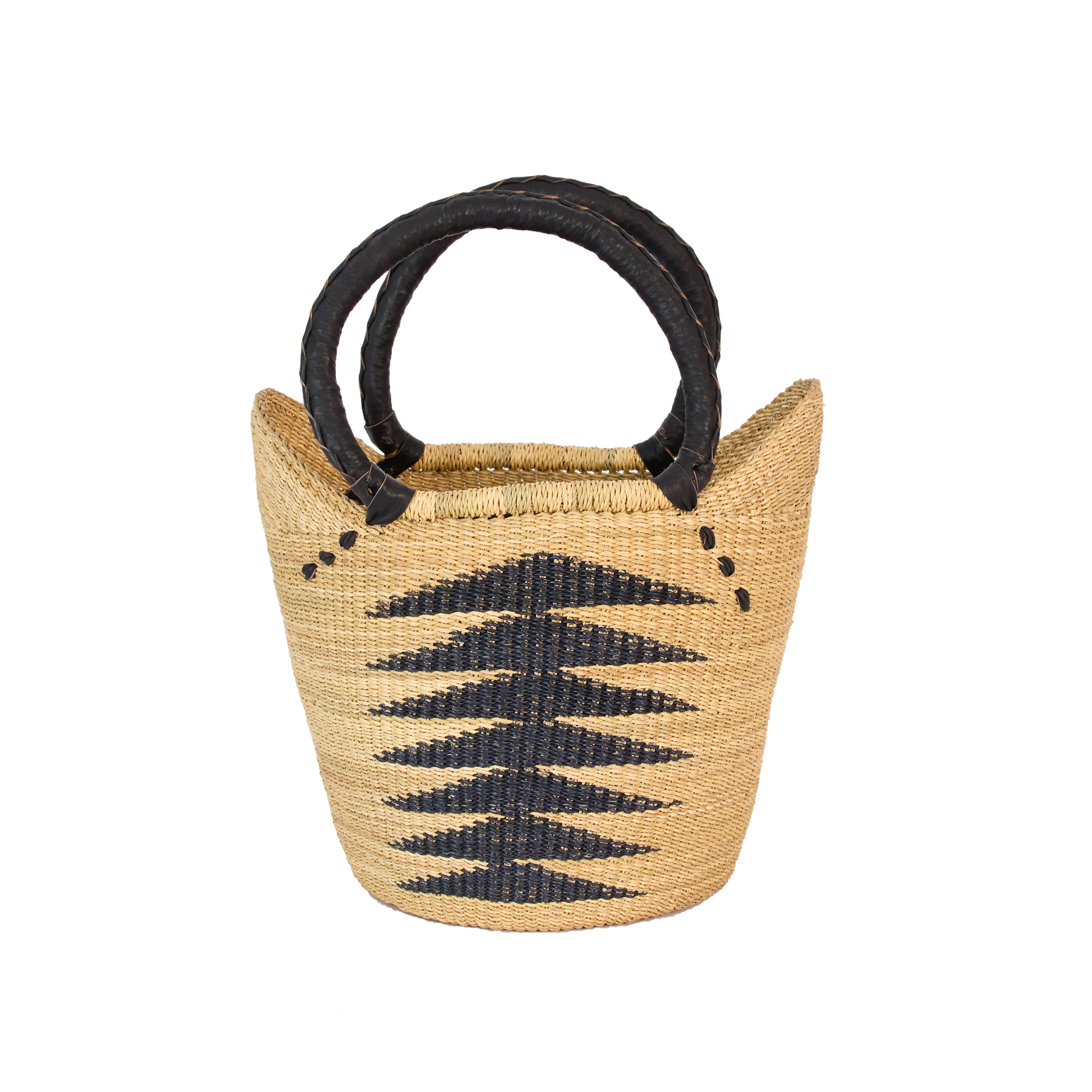 Handwoven Grass Basket<br>Winged Style