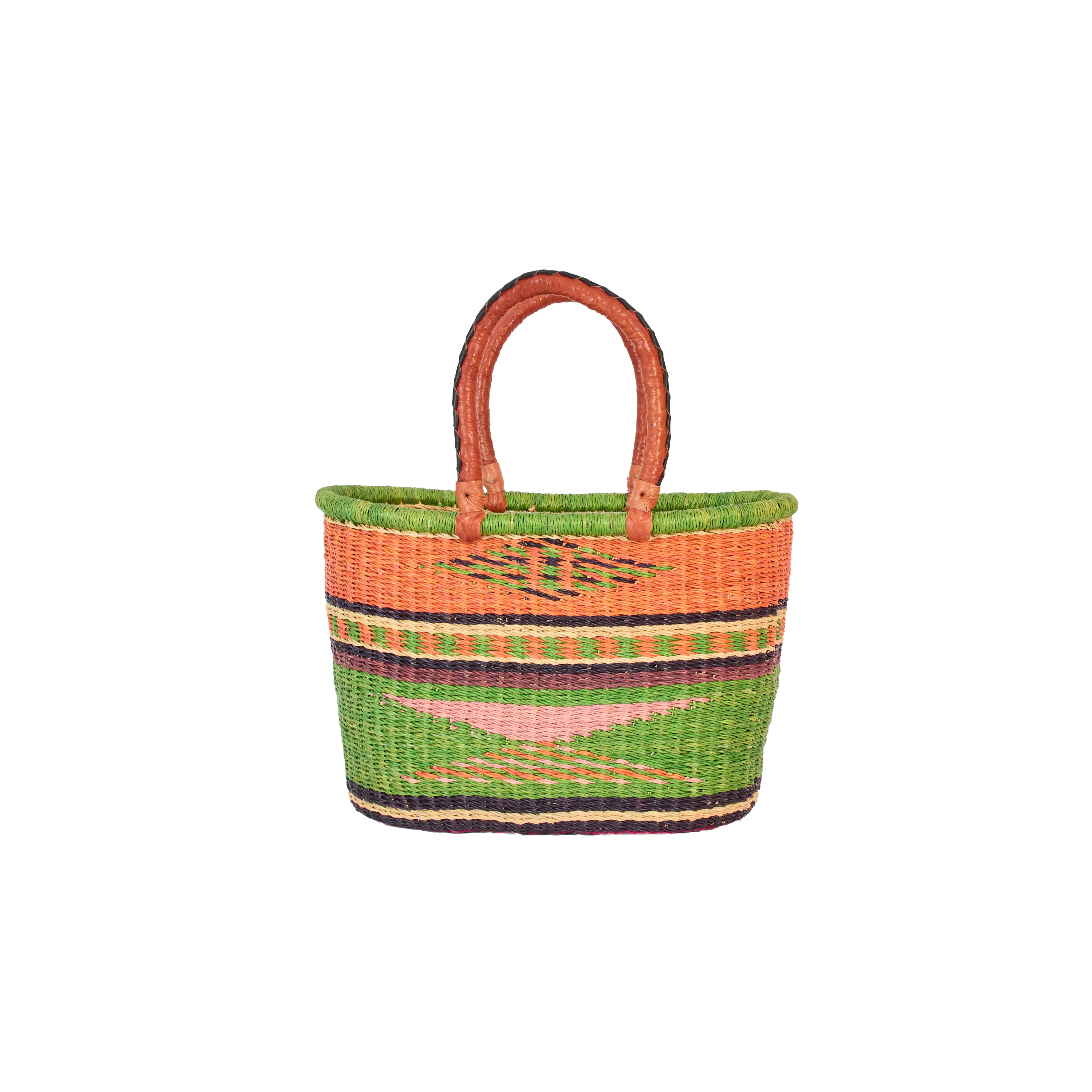 Handwoven Grass Basket<br>Oval Style