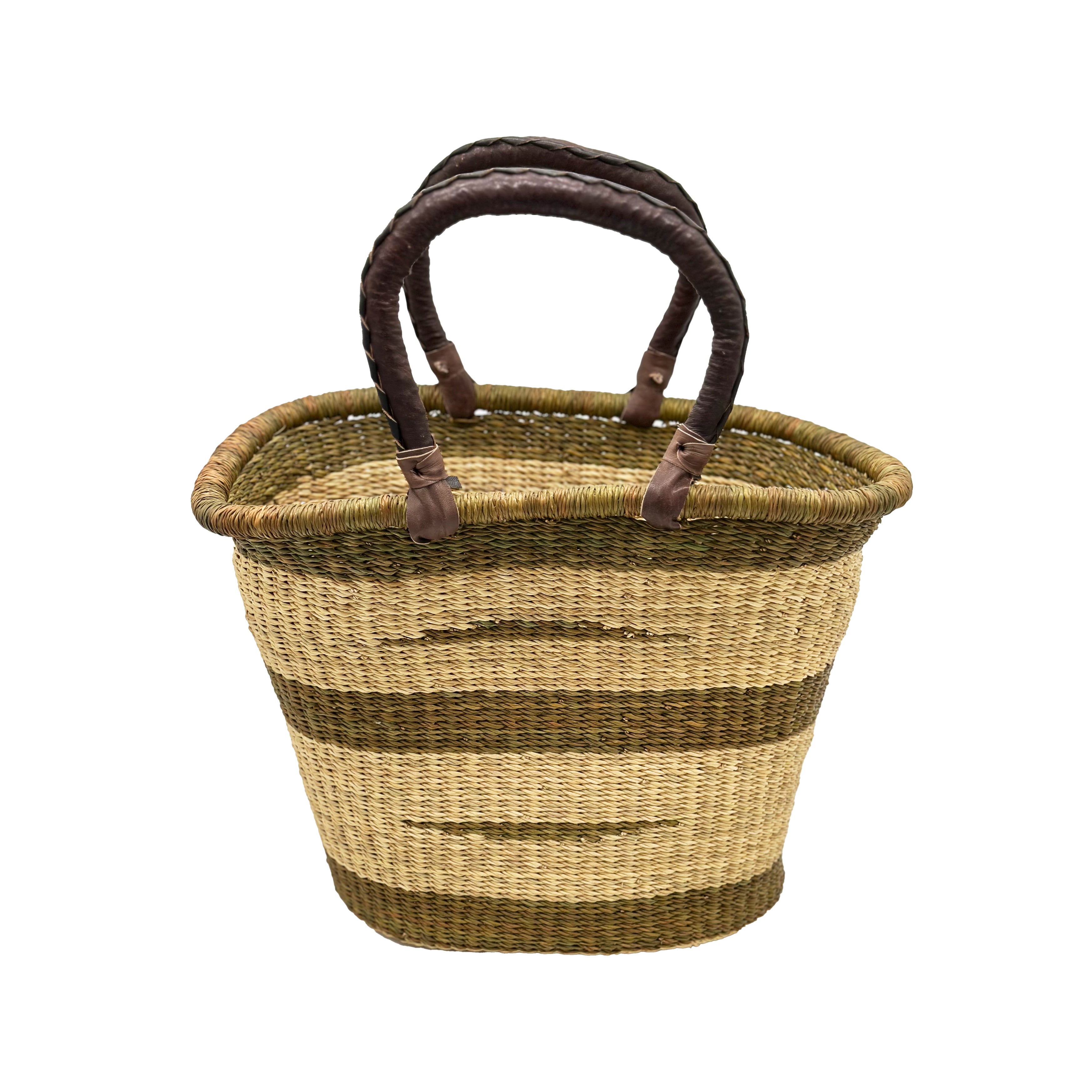 Handwoven Grass Basket<br>Oval Style