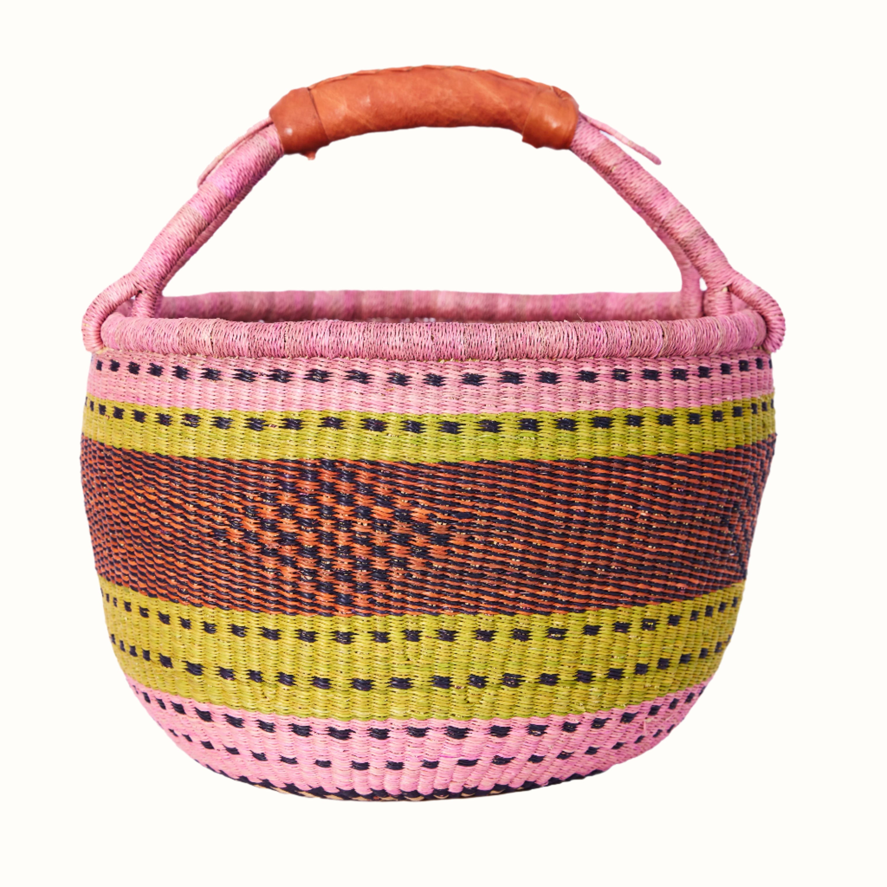 Handwoven Grass Basket<br>Market Style