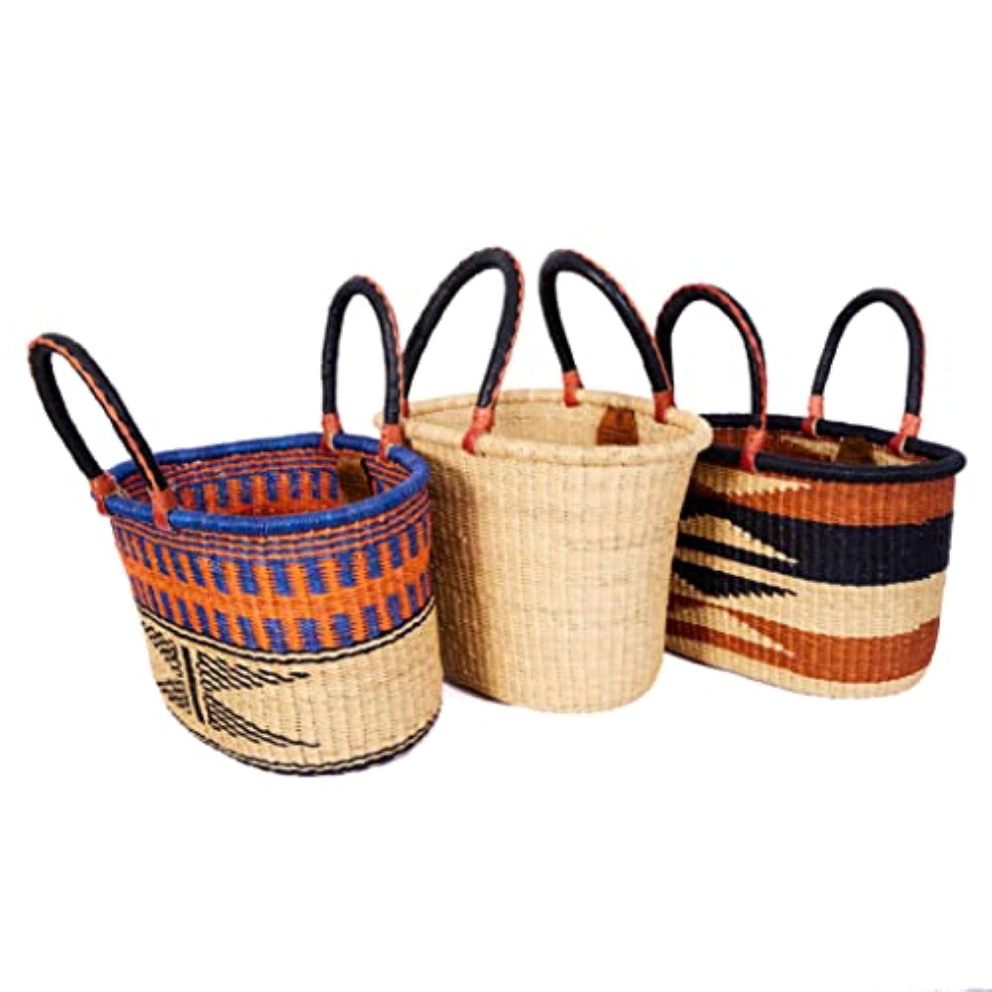 Handwoven Grass Basket<br>Oval Style