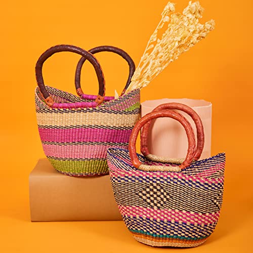 Handwoven Grass Basket<br>Winged Style