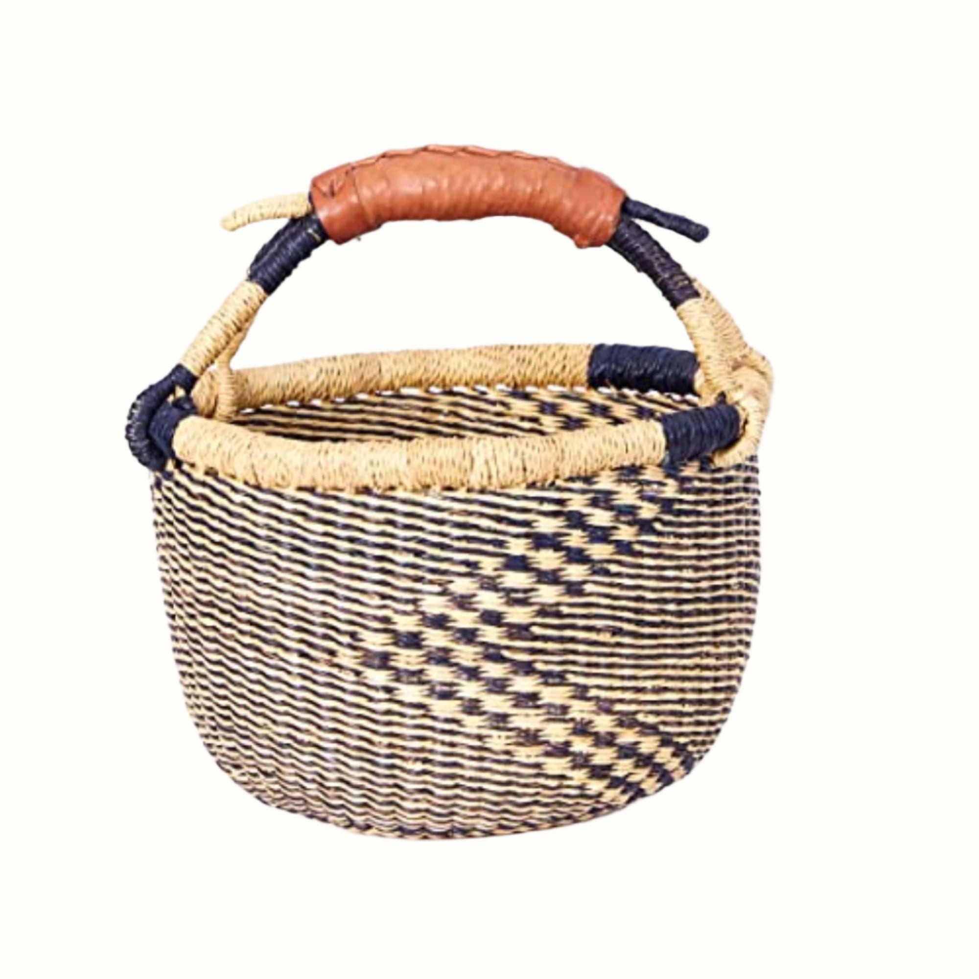 Handwoven Grass Basket<br>Mini Market Style