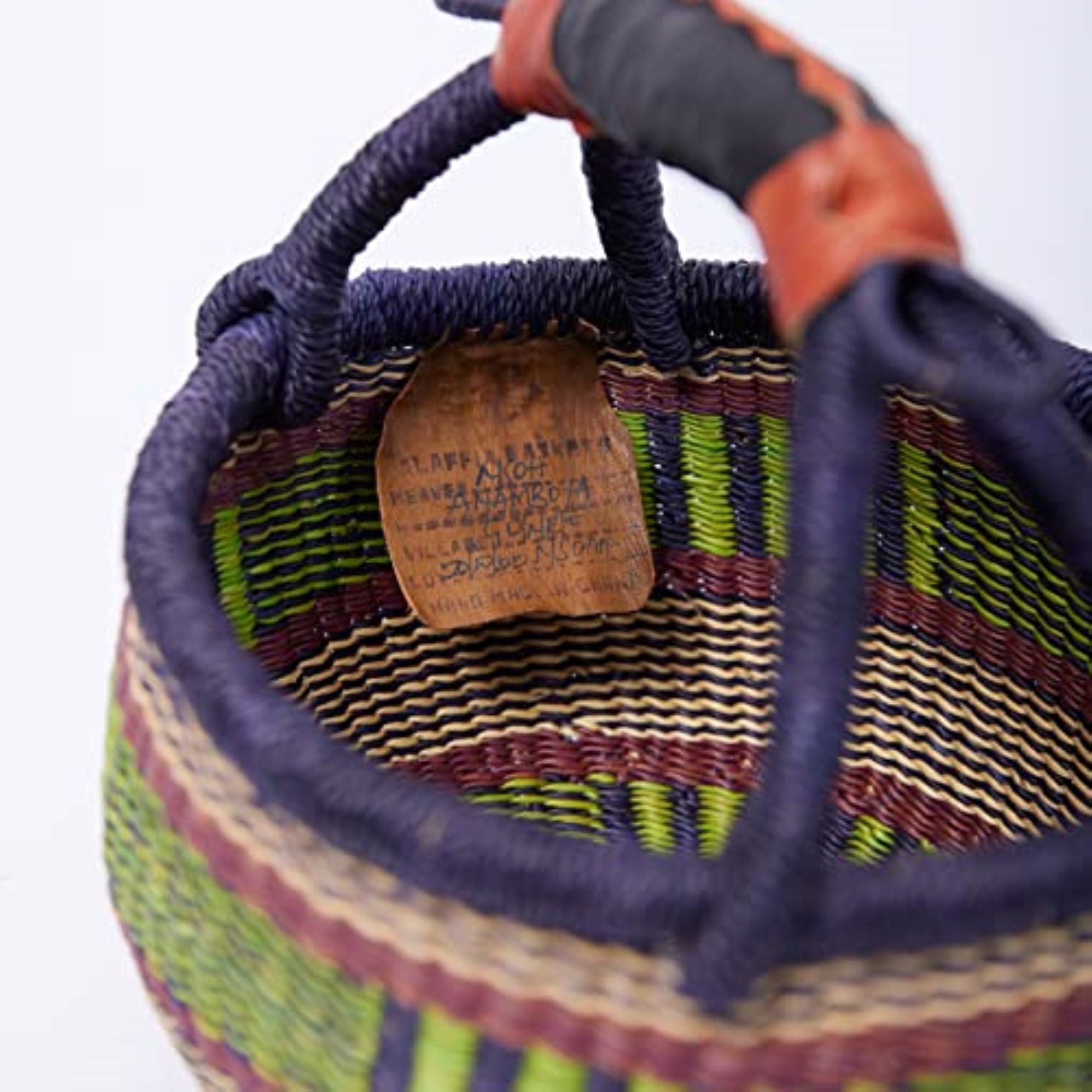 Handwoven Grass Basket<br>Mini Market Style