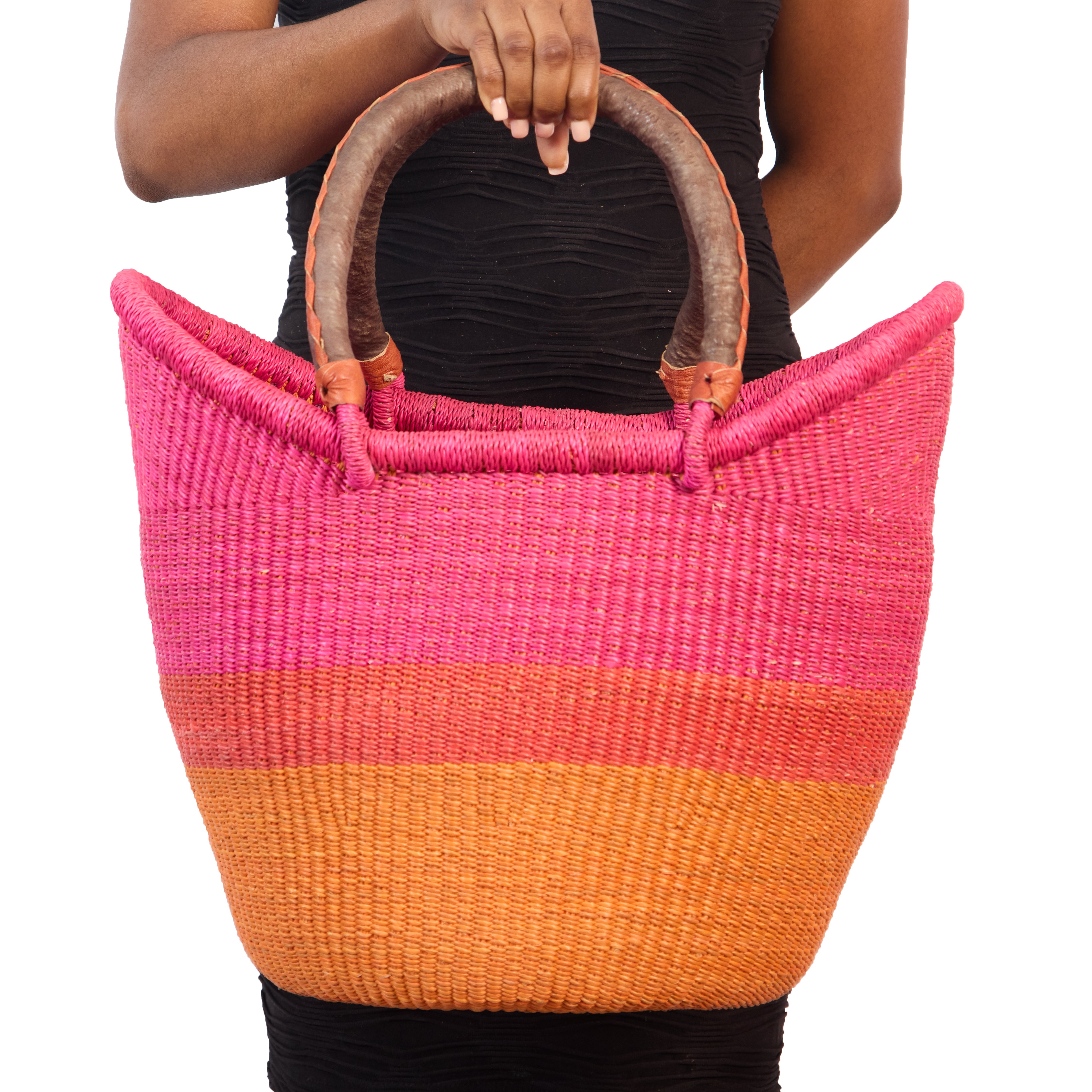 Handwoven Grass Basket<br>Winged Style