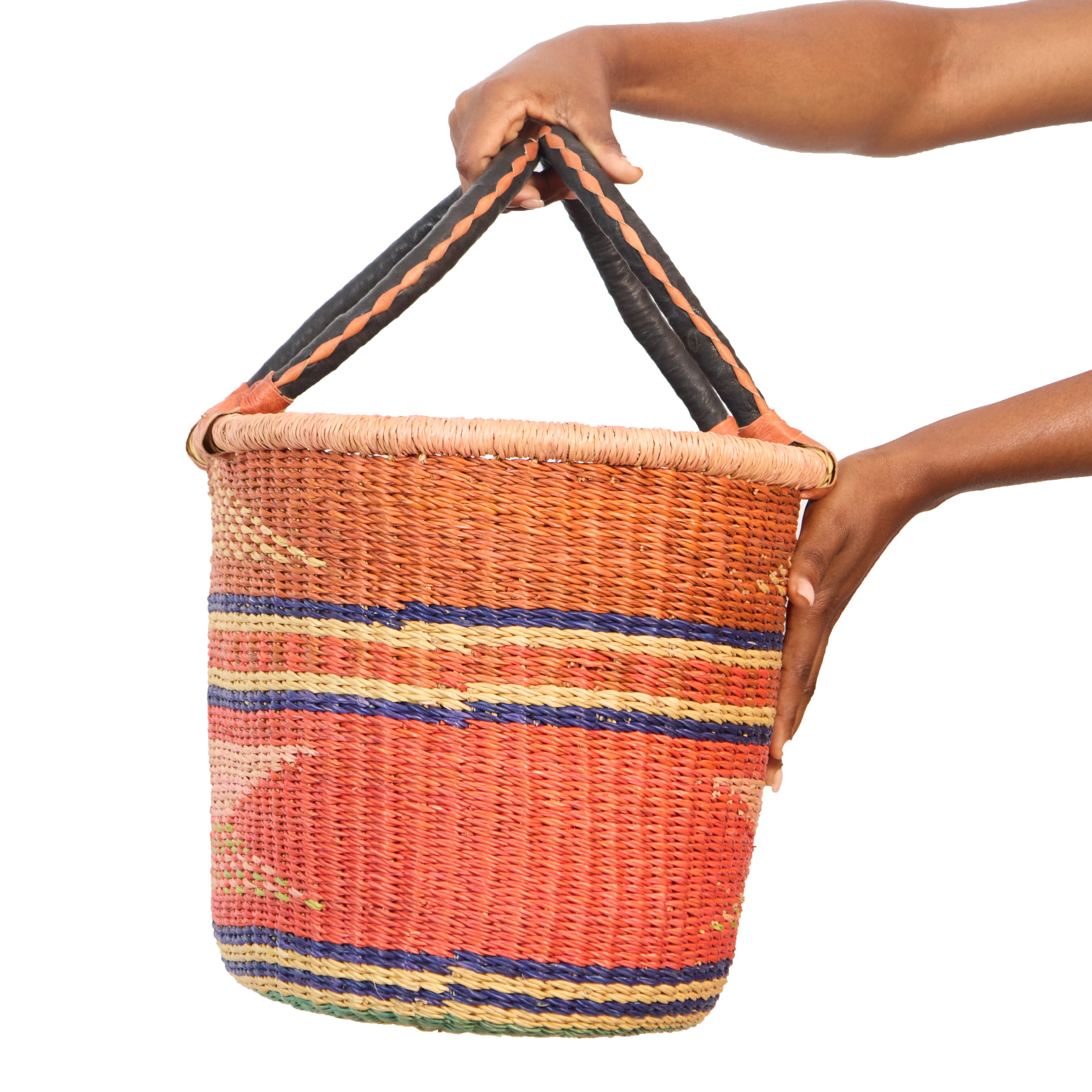 Handwoven Grass Basket<br>Oval Style