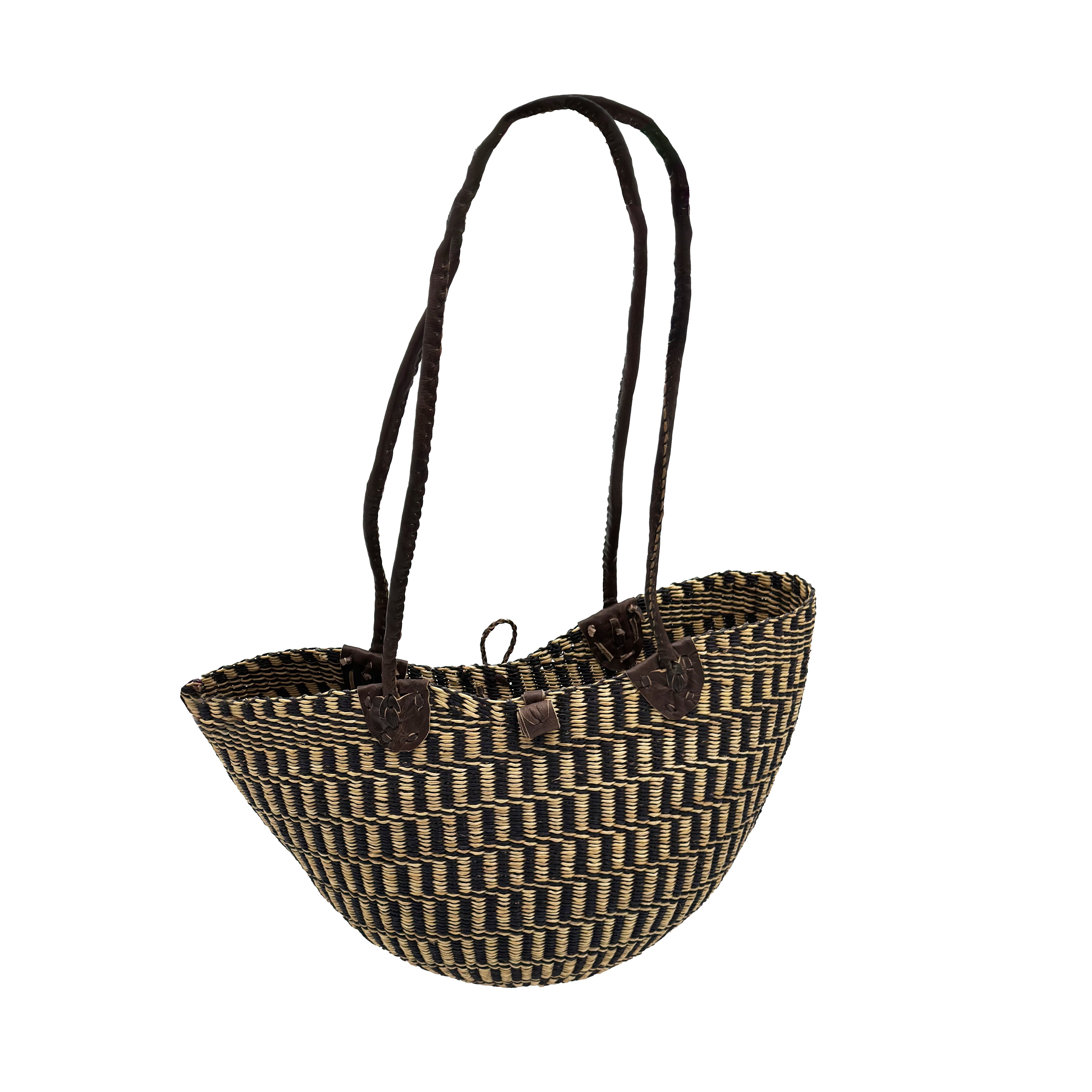 Handwoven Grass Basket<br>Shoulder Bag